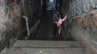 Néger kurva durván bekúrva a favela domb urával a funk tánc után